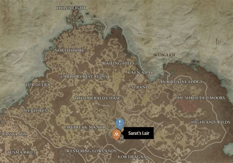 Sarats Lair Location Diablo 4